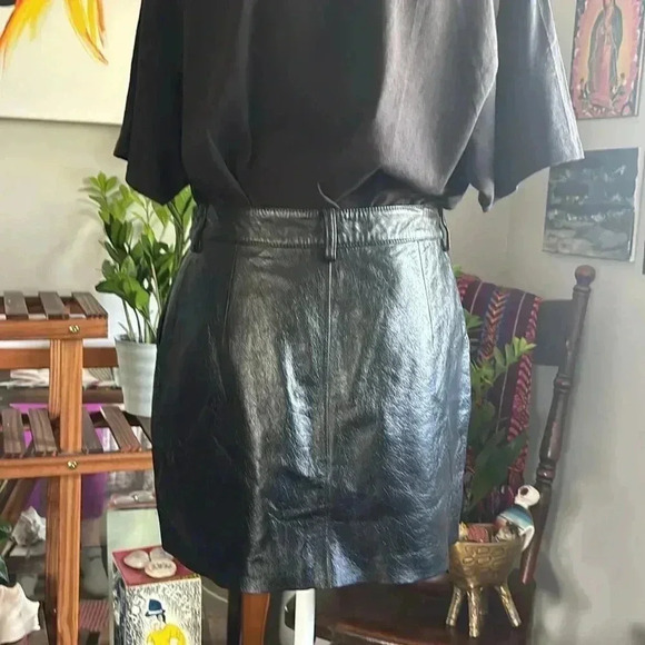 Wilson Leather Maxima Raw Hem Mini Skirt - Picture 1 of 11